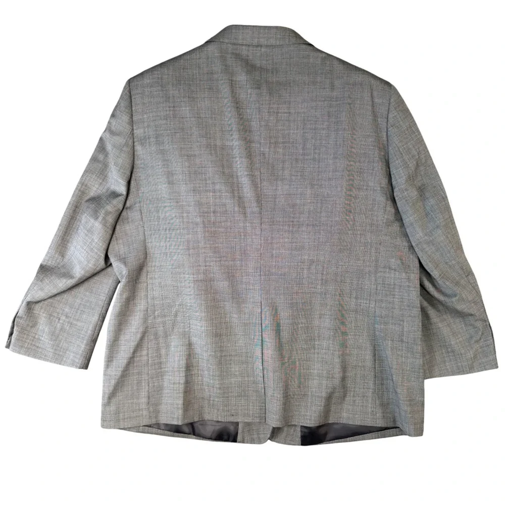 VTG Petrocelli Men 52S 2PC Gray‎ Wool Blend Suit Blazer Jacket Pants Classic Fit